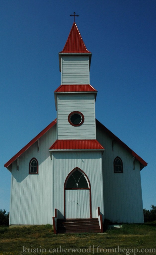 Spotted this lonely church as I was driving home on Highway 18 from Grasslands National Park. September 2, 2013. 