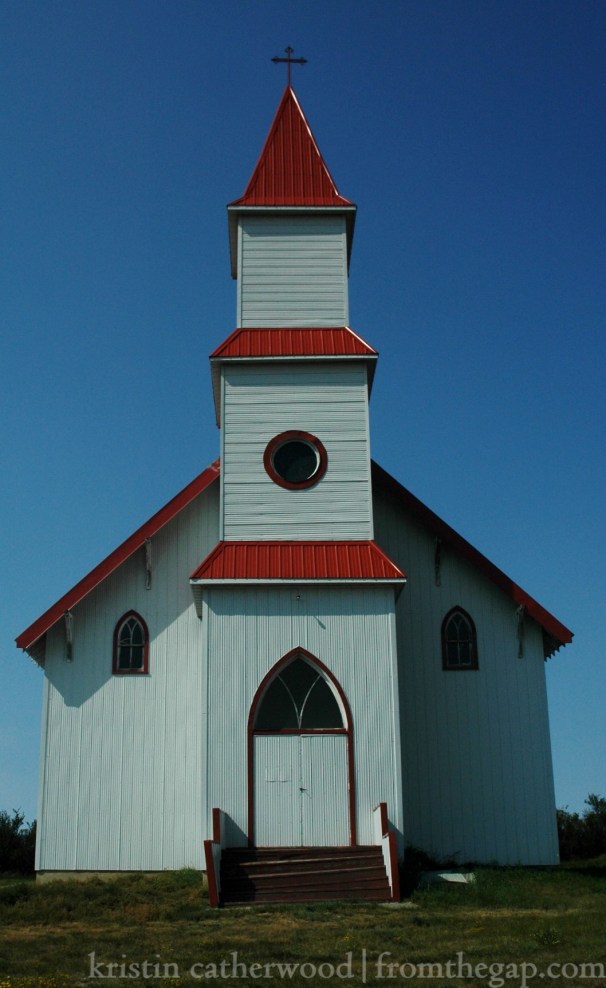 Spotted this lonely church as I was driving home on Highway 18 from Grasslands National Park. September 2, 2013. 